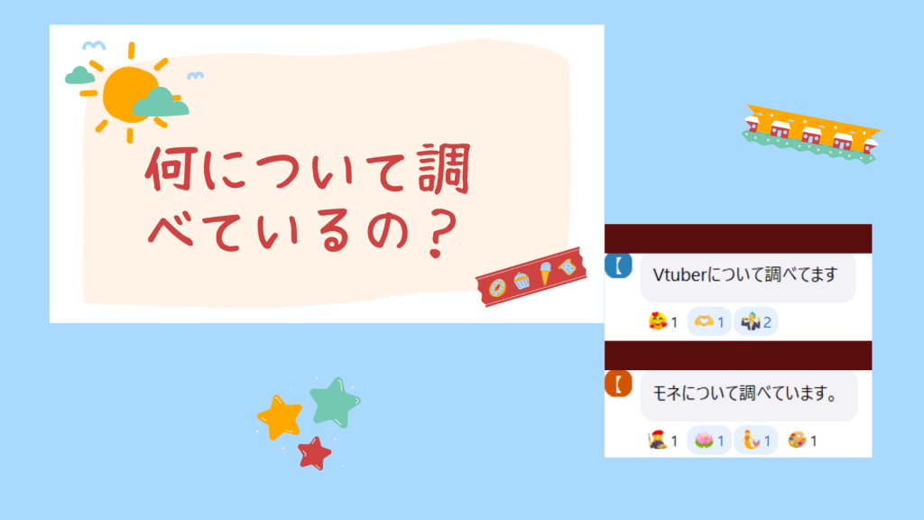 クラーク国際中等部オンラインキャンパスで行われている、コアタイムでの探究の時間