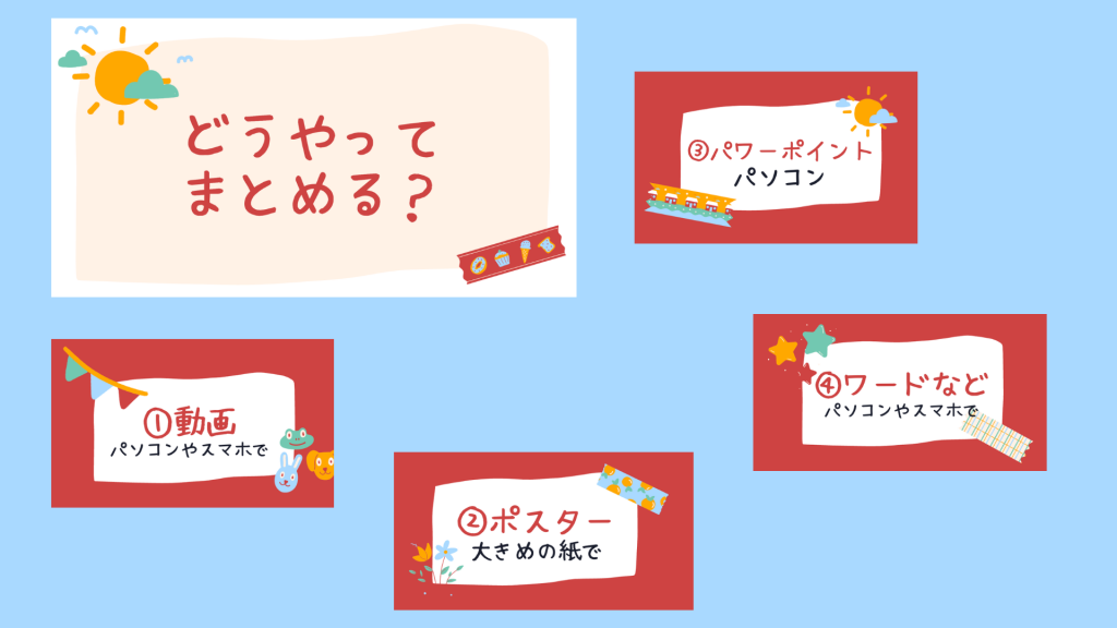 クラーク国際中等部オンラインキャンパスで行われている、コアタイムでの探究の時間