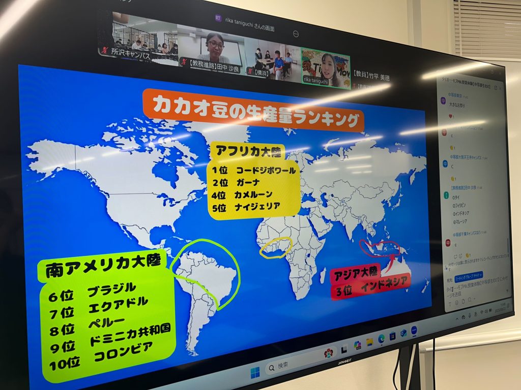 埼玉県所沢市にあるフリースクール、クラーク国際中等部所沢キャンパスで行ったSDGs講座の様子