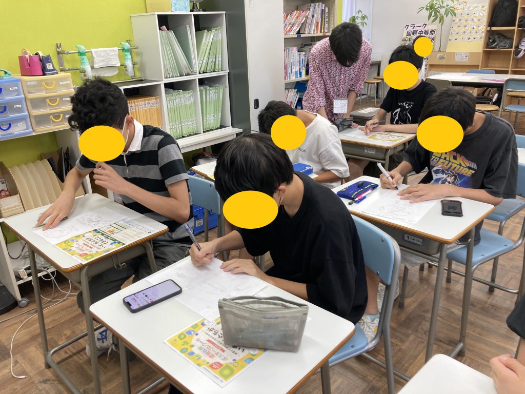 東京にあるフリースクール、クラーク国際中等部東京キャンパスの授業の様子