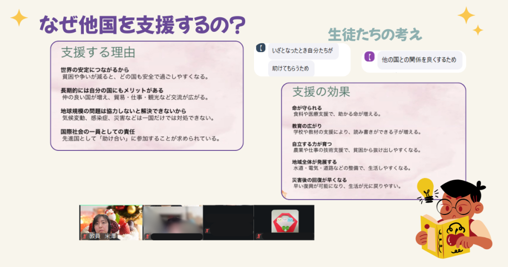 クラーク国際中等部スマートコースのグローバルの授業