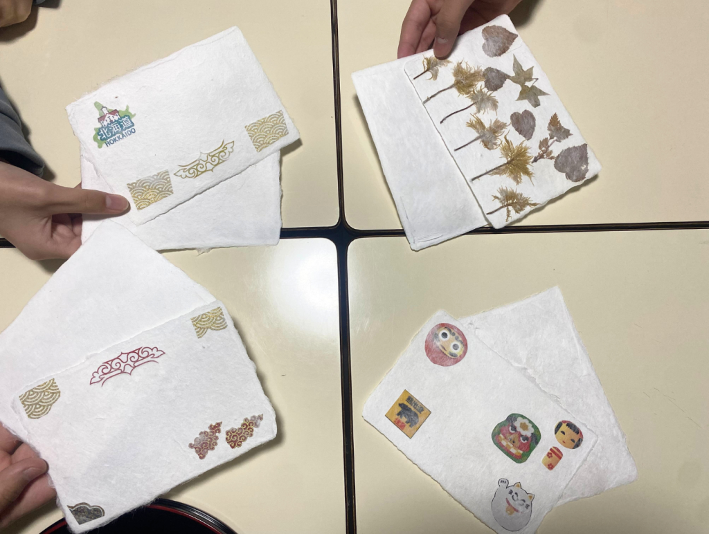 11月課外活動　完成した和紙