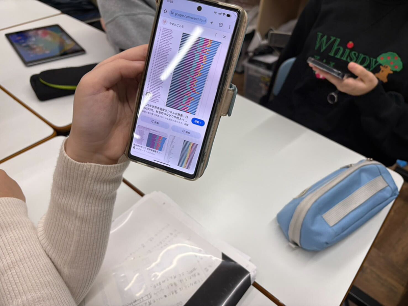 東京にあるフリースクール、クラーク国際中等部東京キャンパスの授業の様子