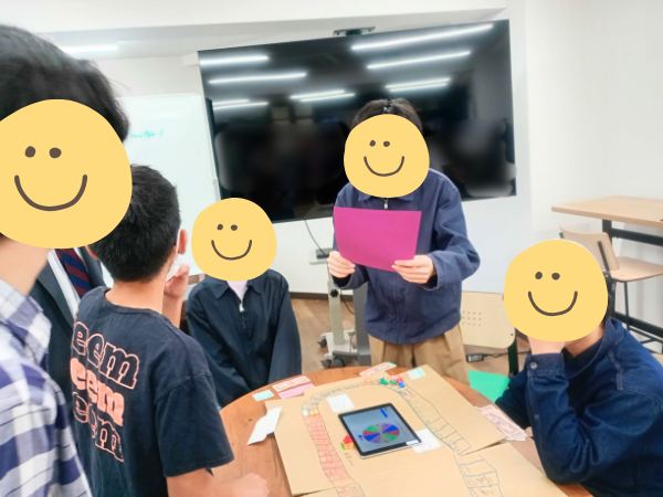 大阪にあるフリースクール、クラーク国際中等部大阪天王寺キャンパス、人生ゲーム大会、教室オリジナル、