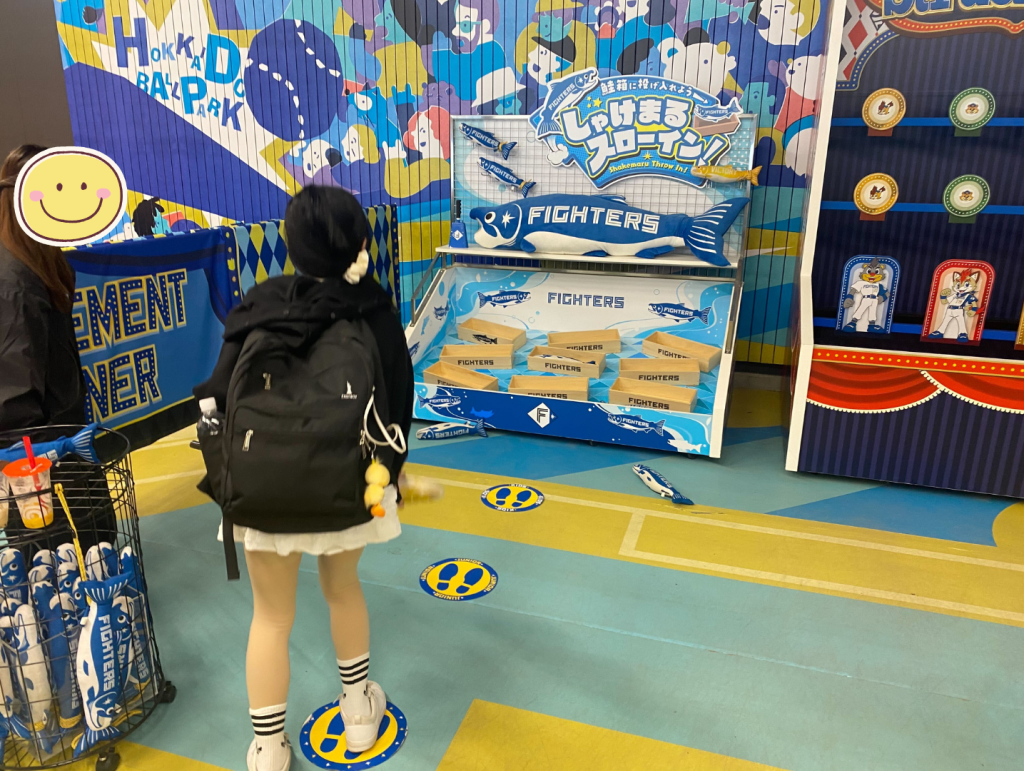 しゃけまるスローインにチャレンジ！