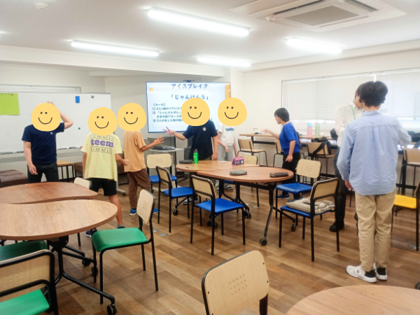 大阪にあるフリースクール、クラーク国際中等部大阪天王寺キャンパス、SST、ソーシャルスキルトレーニング、アイスブレイク、