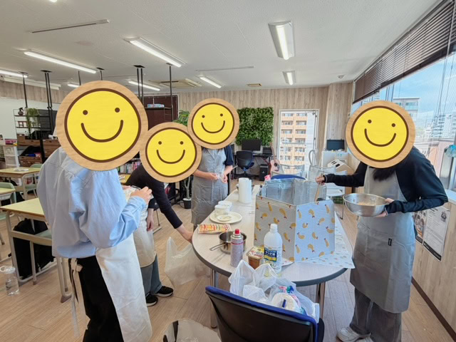 静岡にあるフリースクール、クラーク国際中等部静岡キャンパスの調理実習