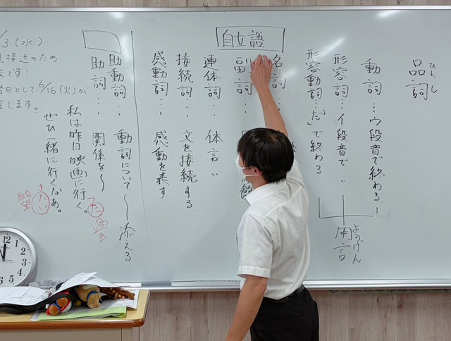 静岡にあるフリースクール、クラーク国際中等部静岡キャンパスの国語の授業