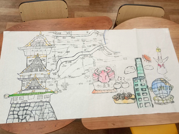 大阪にあるフリースクール、クラーク国際中等部大阪天王寺キャンパス、文化祭、やきそば、ミニゲーム、高校合同、生徒作品、