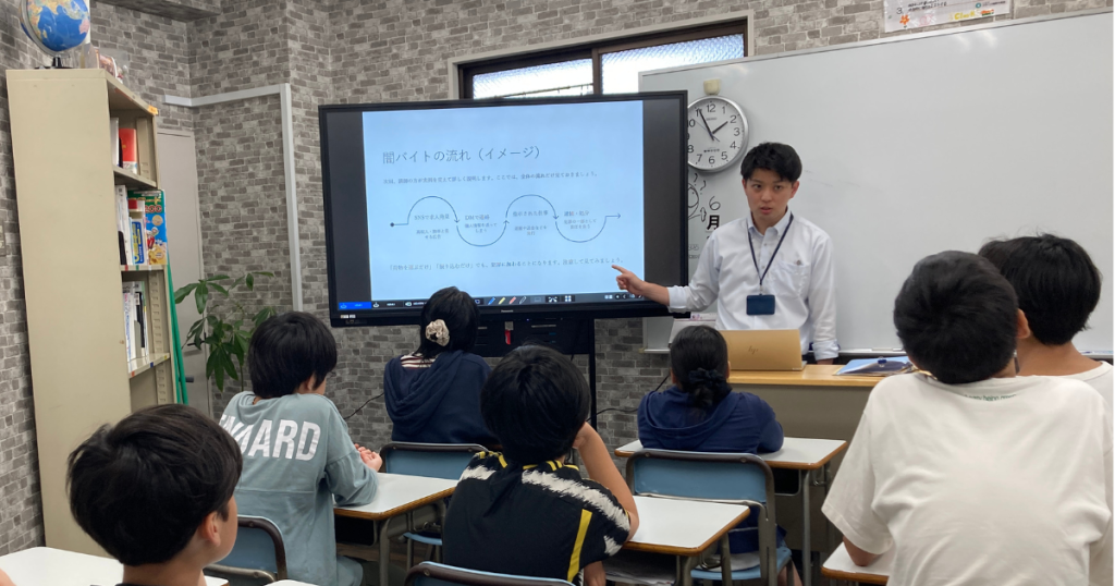 東京にあるフリースクール、クラーク国際中等部東京キャンパスの授業の様子