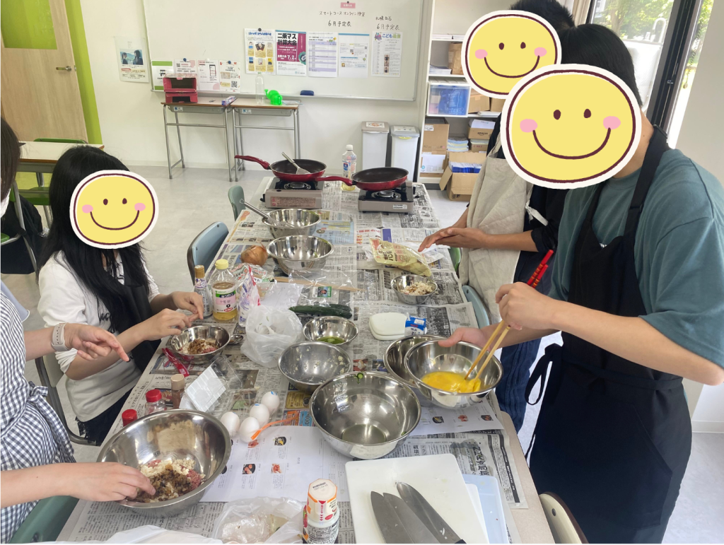 ハンバーグの材料準備