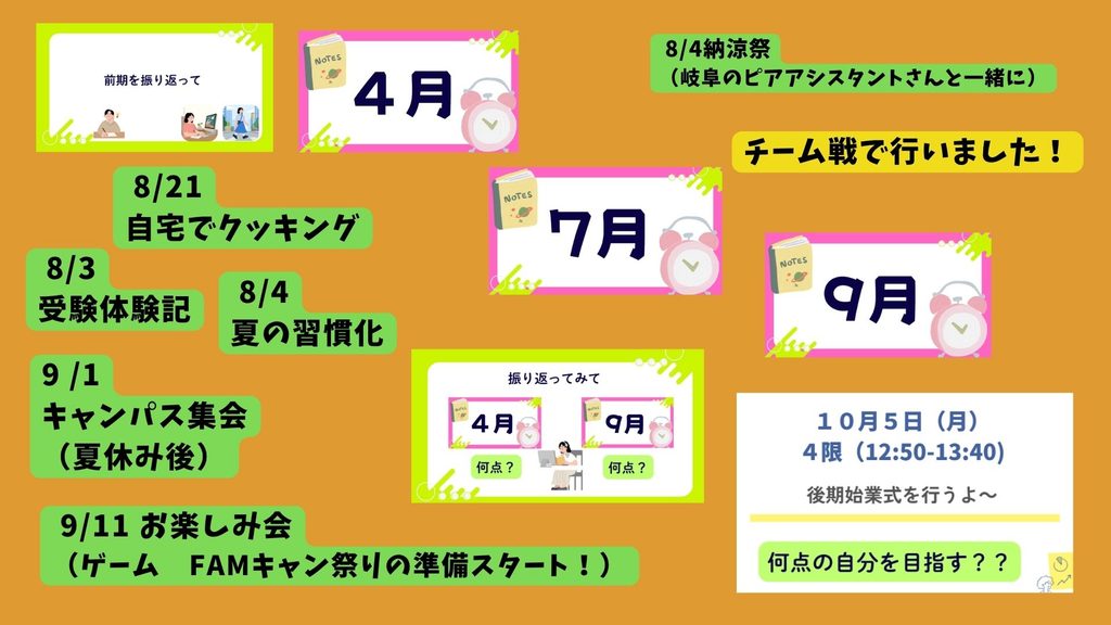 クラーク国際中等部オンラインキャンパスで行われている前期始業式の様子