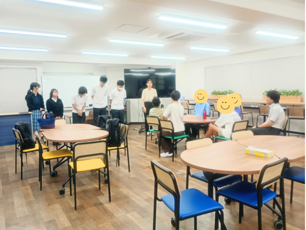 大阪にあるフリースクール、クラーク国際中等部大阪天王寺キャンパス、高校生と交流、SDGs、SDGsマルシェ、事前授業、クラーク、クラーク天王寺、専修学校クラーク高等学院天王寺校、