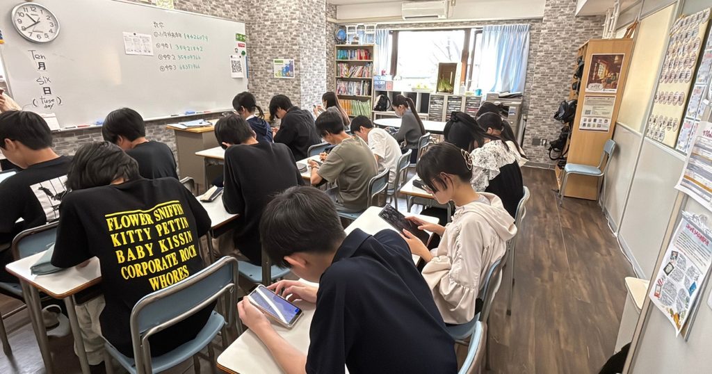 高田馬場にあるフリースクール、クラーク国際中等部東京キャンパスの授業の様子