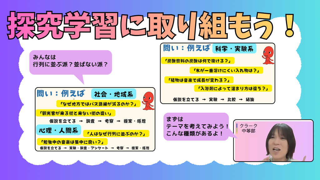 クラーク国際中等部オンラインキャンパスのオンラインコアタイムの授業